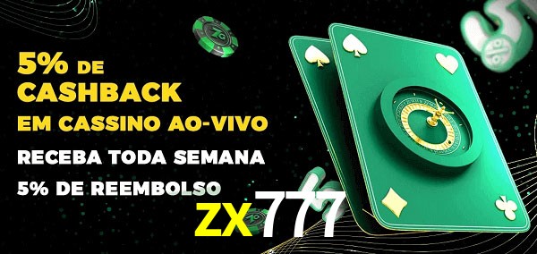 Promoções do cassino ao Vivo zx777